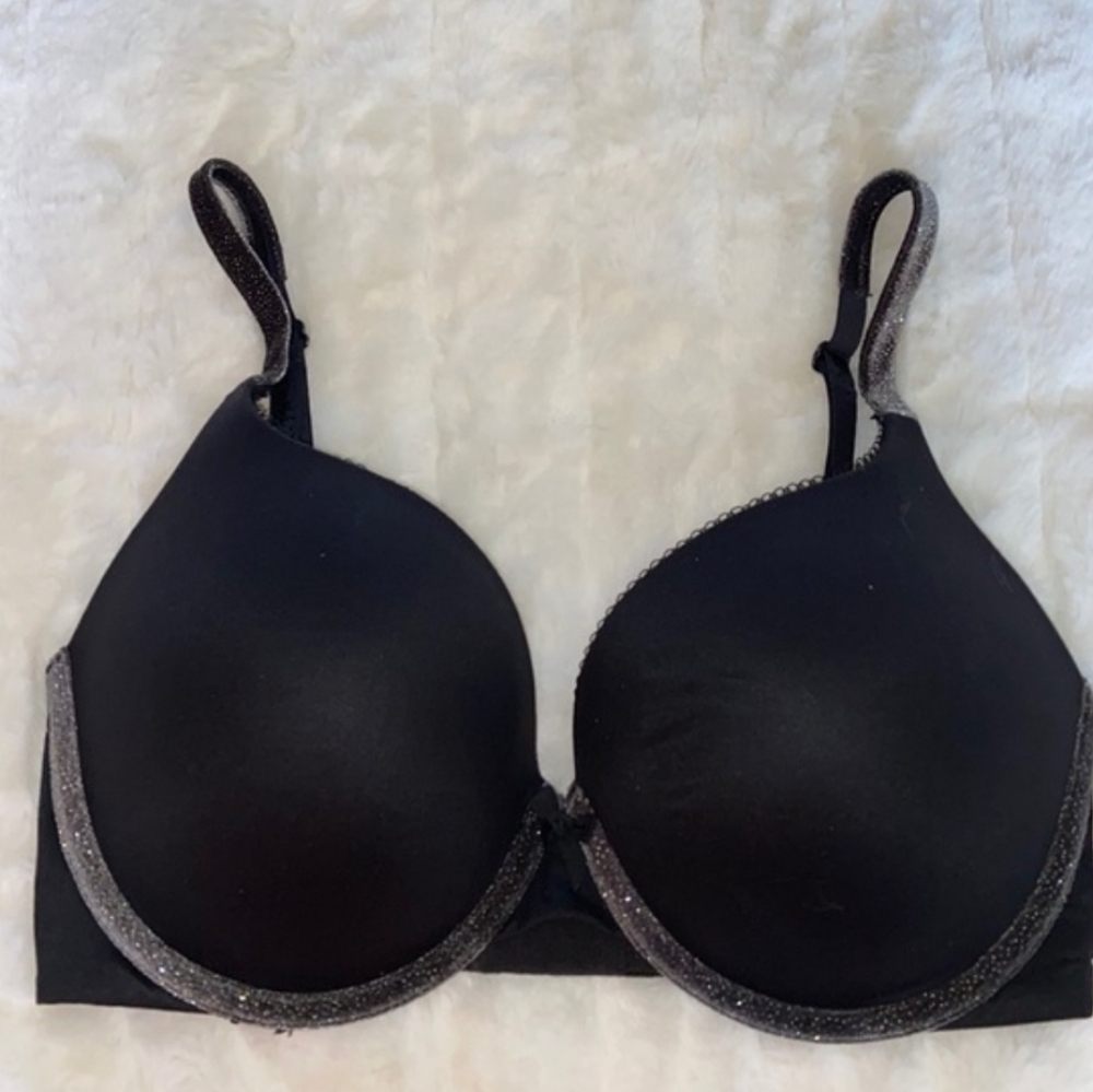Victoria's Secret Perfect Shape Lined Bra With Crushed Velvet